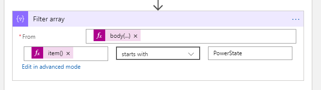 Filter array configuration