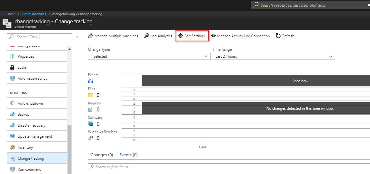 Change Tracking for a VM