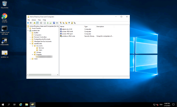 Automatically joining VMs to Active Directory on Google Cloud