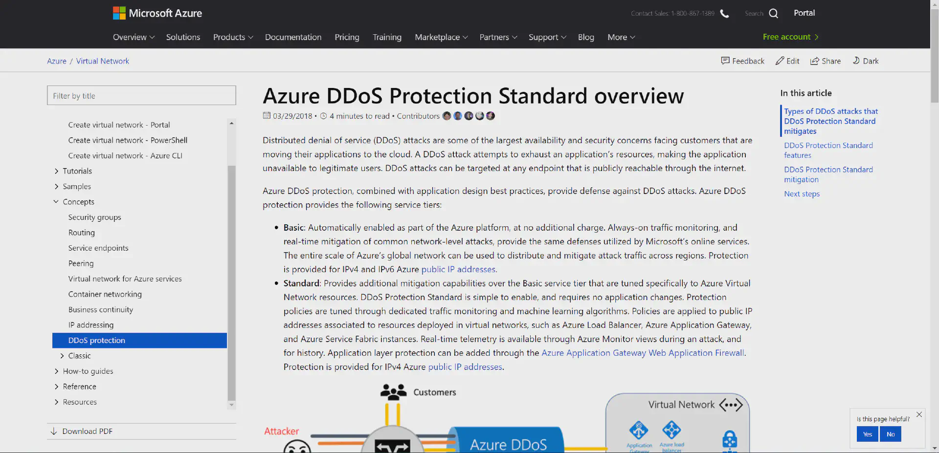 Azure Security Center now recommends DDoS protection