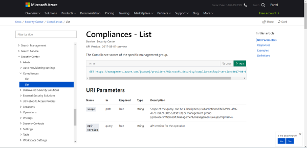 New Azure Security Center Swagger and SDKs available