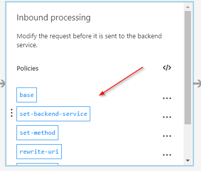 Inbound processing configuration