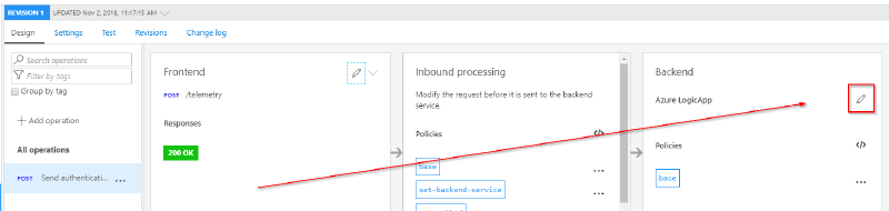 Open the backend configuration