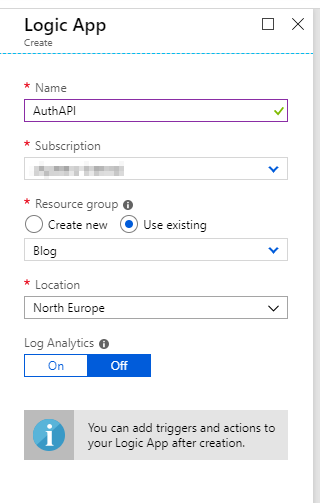 Create a new Logic App