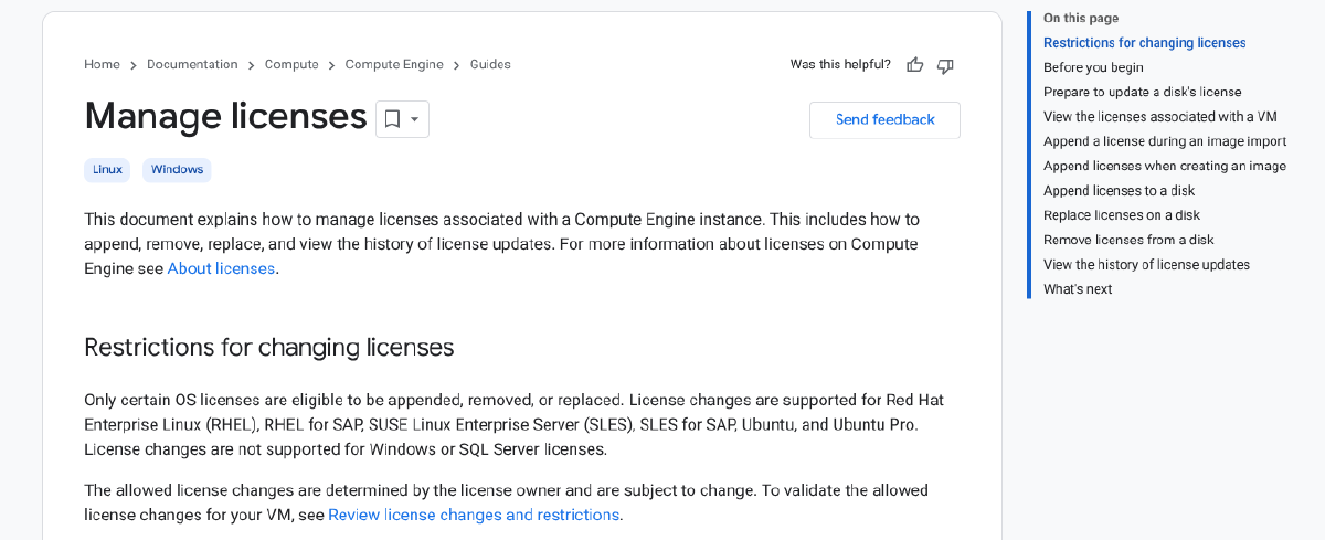 Changing licensing from BYOL to PAYG for Windows Server on Google Compute Engine