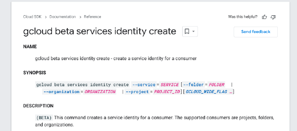 Deterministically creating service identities for APIs in Google Cloud