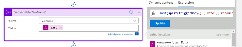 **Set Variable **configuration