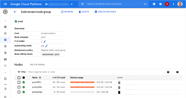 Manually re-balance VMs on sole-tenant nodes with "Migrate within node group" maintenance policy set