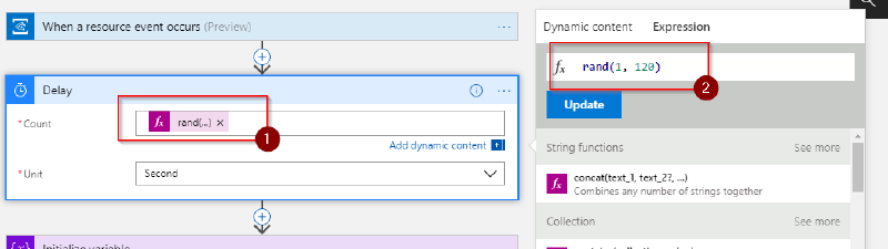 Delay configuration