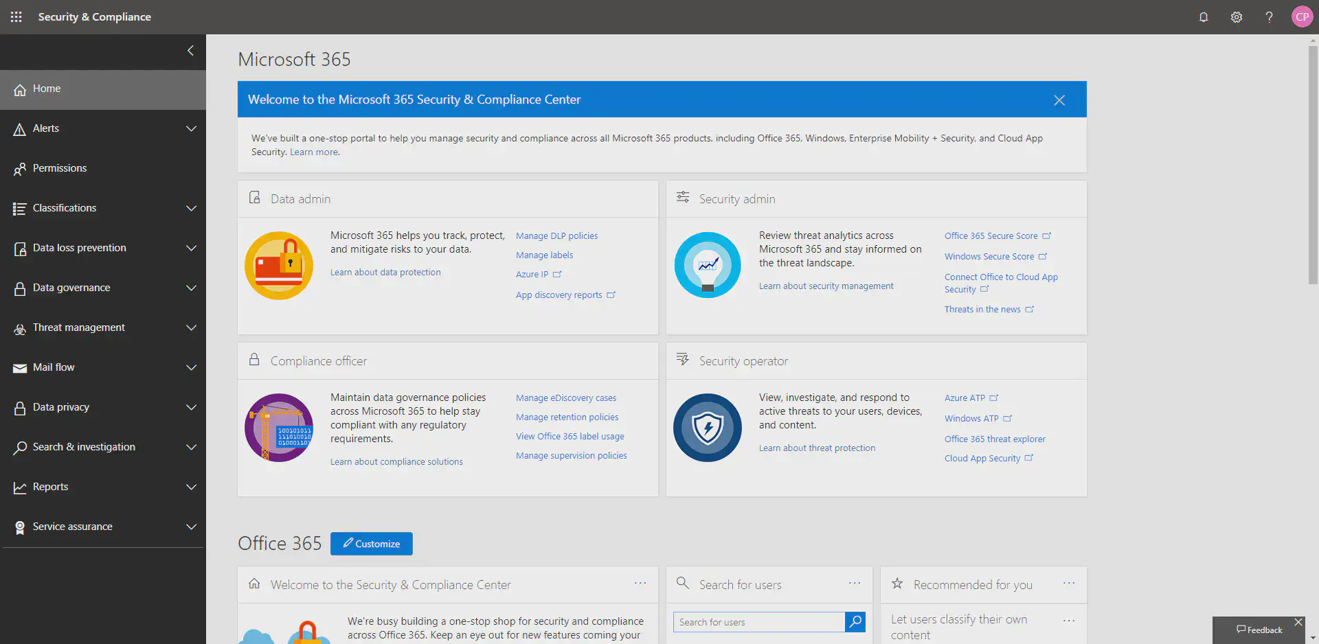 Office 365 Security & Compliance Center multi-tenancy (1/2: Subscribe to data)