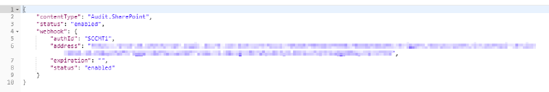 Result of the create subscription request