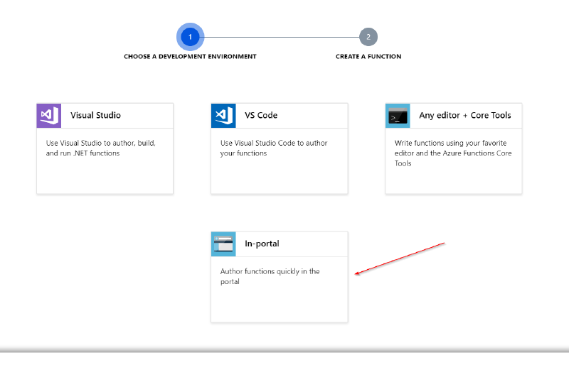 Select In-portal and hit Continue