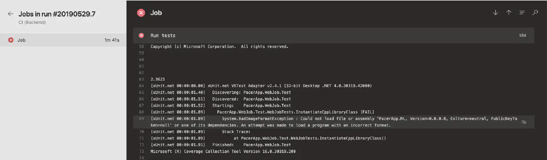 Run Visual Studio Test task in 64bit