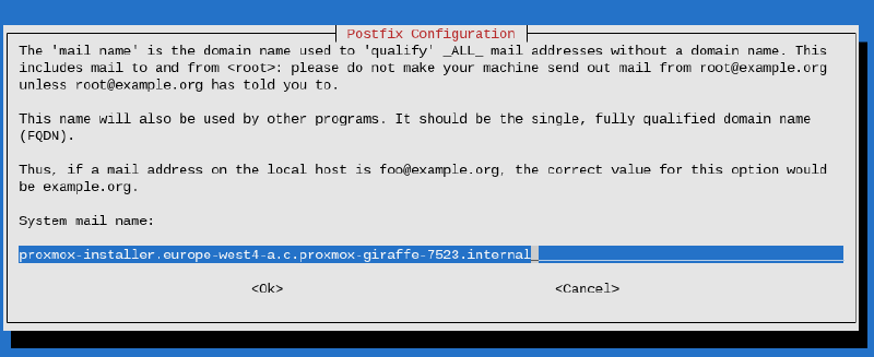 Postfix mail name configuration for local only delivery