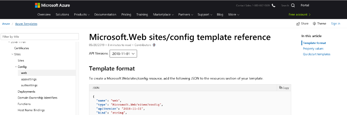 Setting App Service connection strings in ARM