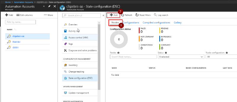Azure Automation DSC nodes