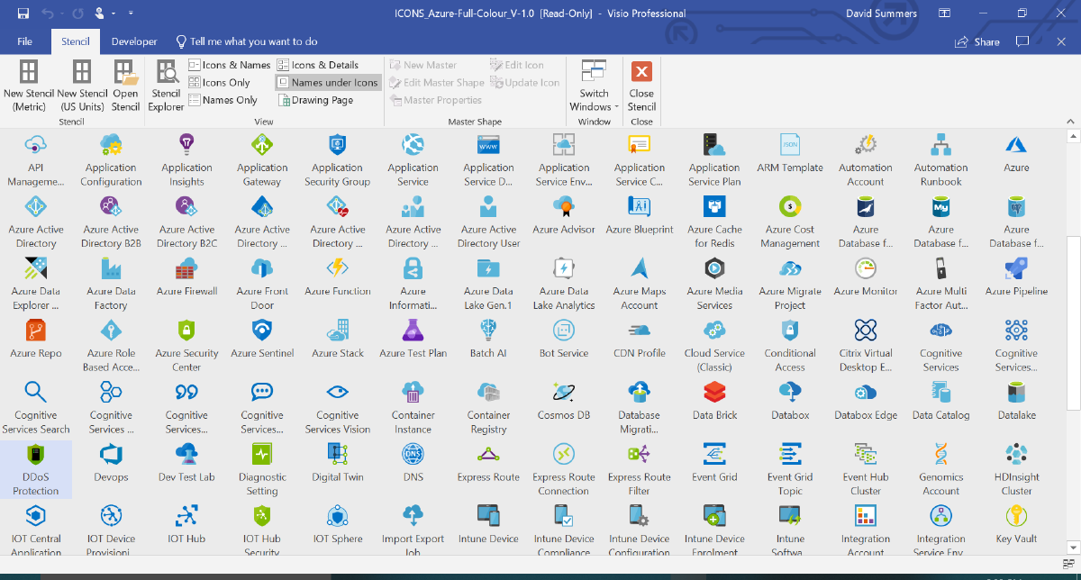 Visio stencils for Azure